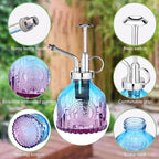 Zopeal 8 Pcs Glass Plant Mister Spray Bottle 200ml Vintage Plant Spritzer Multicolor Succulent Watering Bottle Watering Can 6.4'' with Plastic Top Pumps for Indoor Outdoor Garden Plants (Silver)