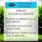 Crystalpro Flora Multi Minerals All in One Aquarium Plant Fertilizer - for Fast Growing Healthy Plants - Plant Food for Root and Leaf Growth- Safe for All Freshwater Livings 4.2 Oz