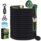 Non-Expanding Garden Hose 150 ft, Lightweight Hose & Flexible Water Hose With 10-Pattern Spray Nozzle, Kink-Free Design, Durable Leakproof Yard Outdoor Hose, Portable Storage Strap, 150 Feet