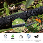 Customizable Soaker Hose System, 1/2inch 50ft Rubber Hose with 25ft PVC Garden Hose, Drip Irrigation Watering Hose with Reinforced Fittings for Flowers Bed Foundation, Lawn, Vegetable, Tree