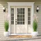 Fake Plants Home Decor Fake Flowers Artificial Plants Outdoor Tall Grass Plant Artificial Pampas Grass Decor Artificial Plants Indoor Fake Grass Living Room Decor Artificial Grass 36" 2PCS（Pink）