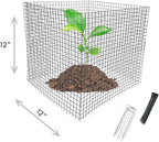 6 New Small Wire Plant Protectors, 12" Square, 12" high (Vinyl Coated Rust Resistant Wire)
