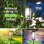 KOOPER Taller Solar Pathway Lights Outdoor, 12 Pack Upgraded Brighter Solar Garden Lights Solar Powered, Up to 15 Hours Outdoor Solar Lights for Yard Landscape Path Walkway Driveway （Cool White）