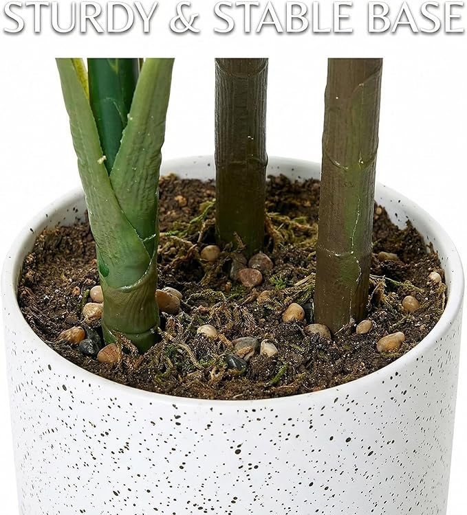 Garvee 3.6FT Artificial Monstera Plant in Pot, Fake Decorative Evergreen Potted Floor Tree, Indoor Faux Tropical Plants for Living Room Porch Entryway Office, No Assembly