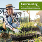 Vesici 32 Pack Seed Starter Trays, 72 Cell Seedling Trays with 1020 Flat Tray, Deep Plug Nursery Plant Pots for Germination, Water Collection, Indoor Outdoor Seed Starting & Transplanting