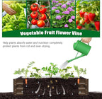 SUNYRISY Galvanized Raised Garden Bed with 87" H Arch Trellis for Climbing Plants Outdoor, Metal Planter Box with Netting for Gardening Flowers Vegetables Fruit, Wood Grain