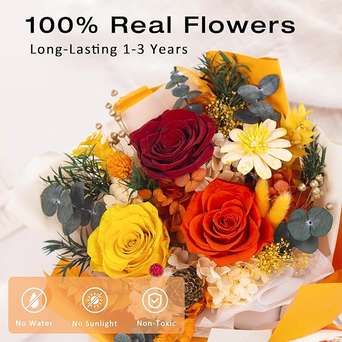 Vrioca Flowers for Delivery, Preserved Flowers Bouquets, Birthday Gifts for Women Mom