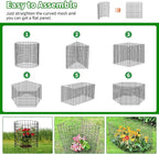 PASARA 10 Pack Plant Protectors from Animals, 13 Inch Round Cloche Plant Cages with Sturdy Chicken Wire Mesh, Garden Cages to Keep Animals Out for Vegetables & Flowers, Includes Support Stakes