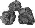 Black Lava Rocks for Aquarium Fire Pit Succulent Planters Bonsai Landscaping Garden Décor 5lb Lava Stone for Fish and Plants(3pcs 4-6 inches)