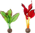 Silk Plant Set Small Green & red (46099)