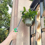 Watering Can Device for Watering Hanging Plant Basket Hard to Reach High Plant Waterer Sprayer 1 Gallon (Green 4L)