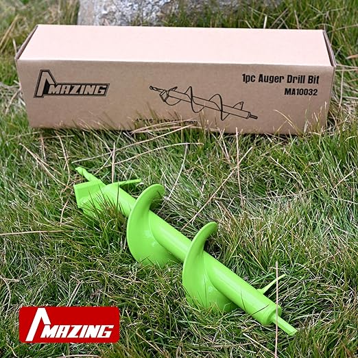MAZING 16" x 4" Upgraded Spiral Auger Drill Bit for Planting, Heavy Duty Garden Auger Bit, Bulb Planter Tool for Post Hole Digger Plant Flower Bedding Digging