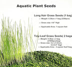 3 Bags Aquarium Plant S.e.e.d set, not aritifical plastic, Fresh Water Grass for Fish Tank zmml4