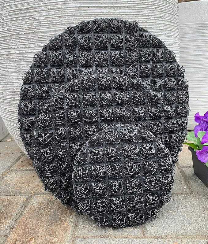 Drain Smart 3D Mesh Planter Pot Drainage Insert Disc – Made in USA – Keeps Soil in, Lets Water Drain Out – Cleaner, Lighter Alternative to Gravel for Indoor & Outdoor Planters (9" – 2 Pack)
