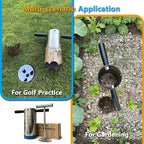 Stainless Steels Golf Hole Cutter for Putting Green Practice, 4Inch & 6Inch USGA Standard Portable Post Hole Digger for Backyard, Lawn Plugger Tool for Gardening