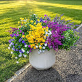 CLEANGOR 28 Bundles Artificial Flowers for Outdoors, UV Resistant Artificial Outdoor Plants, Faux Plants for Spring Summer Garden, Porch, Window Box, Hanging Planters, Home Wedding Farmhouse (Mix)