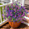 INQCMY Artificial Flowers for Outdoors Faux Plants Fake Flowers Spring Summer Decoration,12 Bundles Faux Silk Colorful Daisy Realistic UV Resistant for Outside Home Planter Window Porch Patio Yard