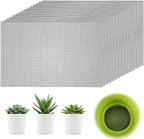 20 PCS Flower Pot Hole Mesh Pad Drainage Screens Plant Succulent Potting Mat Bonsai Meshes Pots Substrate Barrier Plants Screen Mesh Plant Pots Drainage Meshes for Preventing Soil Leakage