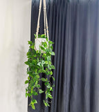 Comtelek Fake Hanging Plants Artificial Plants for Home Decor Macrame Plant Hanger with Fake Vines Faux Hanging Planter Greenery for Wall Ceiling Bedroom Bathroom Kitchen Office Boho Decor Indoor