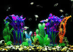 MyLifeUNIT Aquarium Plants, 2 Pack Tall Plastic Plants for Fish Tank Decorations, 15.75 Inches (Purple)