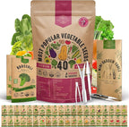 Organo Republic 40 Vegetable Seeds Variety Pack - 26000 Non GMO Heirloom Seeds for Planting Vegetables & Fruits in Bulk Individual Seed Packets, Home Garden Seeds for Hydroponic, Indoor & Outdoors