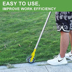 BARAYSTUS Wheel Rotary Edger Lawn Tool, Grass Edge Trimmer, Sidewalk Manual Lawn Edger, Strong 3 Sections Stainless Steel Handle with Cushion Grip, 58.3-Inch