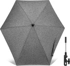 Chair Umbrella with Universal Clamp, 78cm UPF 50+ UV Protection Sun Umbrella, 360° Adjustable Clip-On Shade for Stroller, Beach Chair, Patio, Camping Chair, Wheelchair
