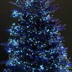 Dazzle Bright 300 LED Christmas String Lights, 100 FT Connectable Waterproof String Lights Green Wire with 8 Modes, Xmas Vintage Decorations for Indoor Outdoor Party Yard Garden Decor (Blue)