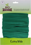 Bio-Stretch Extra Wide Soft Tree Ties - Strong & Stretchy Support for Large Plants & Young Trees - Cut-to-Length Green Garden Tape for Home & Professional Gardening (26 ft / 8M)