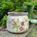 Dosayes Flower Pot,Vintage Ceramic Pot for Planter with Drainage Holes, 6.29 inch Ice Crack Glazed Indoor Planters Pot for Indoor,Tuscan Home Decor,Gardening Gifts (Garden)
