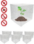6 New Small Wire Plant Protectors, 12" Square, 12" high (Vinyl Coated Rust Resistant Wire)