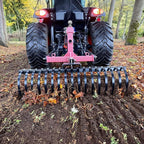 YITAMOTOR 48" Tow Behind Landscape Rake, 2" Receiver Lown Dethatcher Rack with 17 Steel Tines for ATV/UTV & 3-Point Hitch Systems Tractor, for Leaves, Debris, Grass, Pine Needles