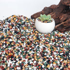 CJGQ 7lb Aquarium Gravel for Plants, 1/4Inch Fish Tank Gravel for Succulent Cactus and Bonsai, Decorative River Rocks Pebbles for Gardening, Flower Pots, Landscaping,Terrarium