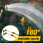 Bokon 2 Pack Garden Hose Watering Wand 18.5'' with 180° Rotating Head, 8 Adjustable Spray Patterns, Ergonomic Non-Slip Handle & Quick Connect - Watering Hanging Plants, Lawn, Garden & Car Washing