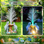 Solar Turtle Garden Statues with LED Lights, Resin Turtles Figurine Outdoor Decorations Colour Changing Optical Fiber Solar Light, Outside Art Decor for Lawn,Yard, Unique Housewarming Gifts