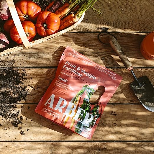 Organic Fruit & Vegetable Granular Fertilizer 4-Pack, 4 lb - Nutrient-Dense Plant Food - Builds Soil Health, Strengthens Roots, Improves Moisture Retention - Safe for Organic Gardening & Pollinators