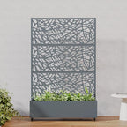 Casaphoria Metal Raised Garden Bed with Trellis and Wheels, 72"x47"x16" Planter Box for Climbing Plants, Vegetables & Vines, Features Drainage Holes and Privacy Screen, Drakgrey-Net