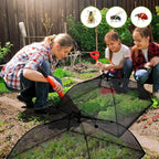 Sawysine 4 Pack Mesh Plant Cover Reusable Screen Cloche Dome Plant Protector Tent Collapsible Umbrella for Outdoor Garden Greenhouse Vegetable Flowers Strawberry from Animals (17 x 17 Inch,Black)