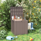 PatioZen 50 Gallon Resin Deck Box, Lockable Patio Outdoor Storage Box for Furniture, Garden Tools and Tools Storage, Waterproof Outside Storage Boxes - Grey