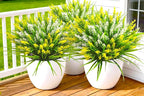 Artificial Plants Outdoor, 20 Pcs Artificial Flowers Outdoor Fake Plants UV Resistant Fake Flowers, Plastic Faux Flowers Shrubs Greenery Plants for Home Garden Patio Porch Window Box Decor