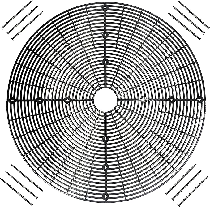 Plant Pot Grid Flower Pot Cover Baby Safety to Protect Children Pets Plant Black 20.8" Pack of 2
