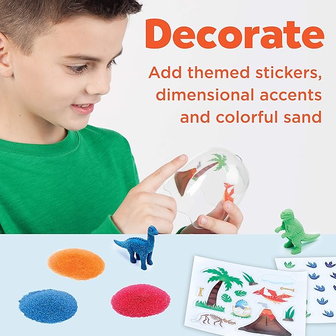 Creativity for Kids Mini Garden Dinosaur: Terrarium Kit for Kids - Dinosaur Crafts for Boys, Dinosaur Toy and Science Kit for Kids, Easter Basket Stuffers (Ages 6+)