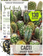 Seed Needs, Mixed Cacti/Cactus Seeds - 130 Seeds for Planting - Great Plants for Indoor Office Spaces, Easy to Grow (1 Pack)