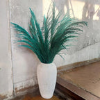 Pampas Grass Decor Tall,Long Pampas, Large Pompas Floral, Elegant Feather Flowers for Wedding Decorations, Living Room Decor (Natural Teal, 6pcs 43.3"(110cm))