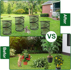 4 Pack Pop up Plant Covers Tent from Animals, 20"H X 13"D Insect Barrier Mesh Plant Guard Cover Net Black Garden Plant Protectors Mini Greenhouse Plant Protection Cage with Stakes for Outdoor Plants