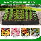 GENMOUS Garden Trellis for Climbing Plants, Cucumber Trellis with Grow Bag, 65 X 50 Inch Large Metal Trellis for Climbing Raised Bed Vegetable Outdoor