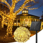 Minetom Solar String Lights Outdoor Waterproof, Extra Long 72FT 200 LED Solar Powered String Lights with 8 Lighting Modes, Solar Light for Outdoor Outside Tree Balcony Gazebo, Warm White
