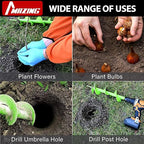 MAZING 16" x 4" Upgraded Spiral Auger Drill Bit for Planting, Heavy Duty Garden Auger Bit, Bulb Planter Tool for Post Hole Digger Plant Flower Bedding Digging