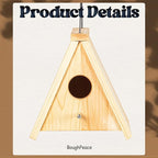 Wooden Bird Houses for Outside Hanging Birdhouses Nest Bluebird House for Cardinals Finch Wren Swallow for Garden Viewing 8