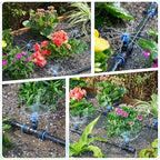 HIRALIY Raised Bed Drip Irrigation Kit Medium, DIY Garden Grid Watering System, Garden Irrigation System, for Flower Bed up to 3 x 8FT